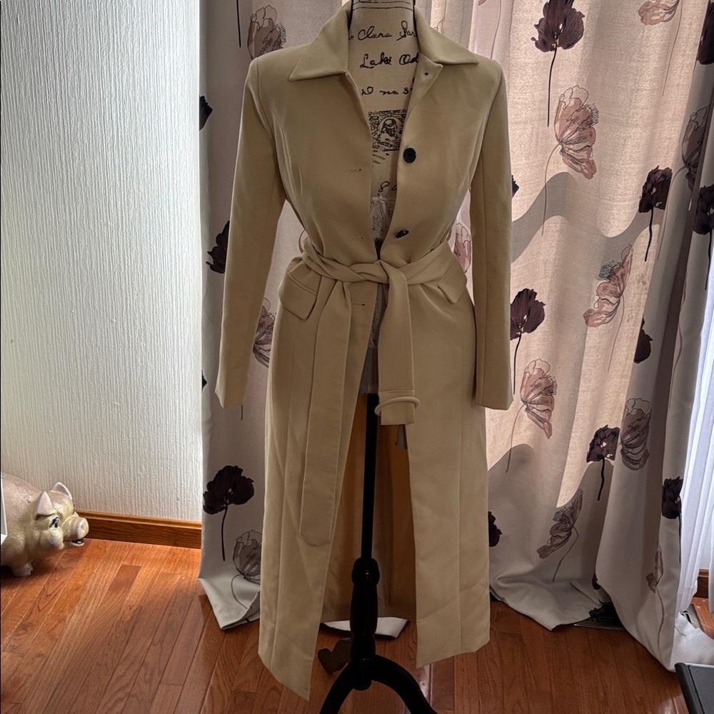Avec Les Filles Tan Trench Coat